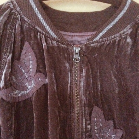 Anthropologie West End Embroidered Velvet Bomber - Picture 5 of 8